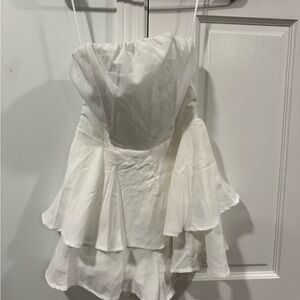 Princess Polly White Strapless Dress